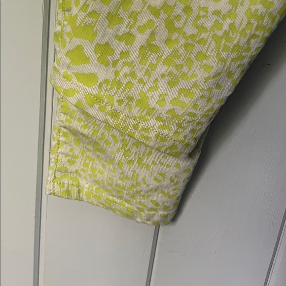 Maison Scotch Pattern Pants Lime/White Straight Skinny Women’s Size 32 - Picture 7 of 9